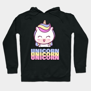 Cute Unicorn in Pastels Colors Hoodie